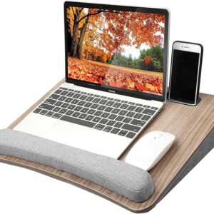 HUANUO Portable Lap Laptop Desk with Pillow Cushion, Fits up to 15.6 inch Laptop